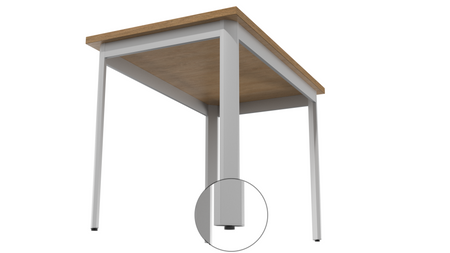 Stelaż Loftowy TWIN – Aluminiowa Podstawa Stołu – Naturalne aluminium – Konfigurator na wymiar