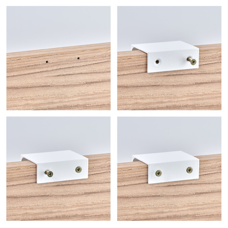 Uchwyt Krawędziowy FE-6 Prosty Aluminium - Konfigurator uchwytów na dowolny wymiar