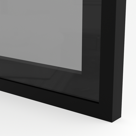 Ramka aluminiowa F4 Czarny mat - Konfigurator profili do frontów i luster na wymiar