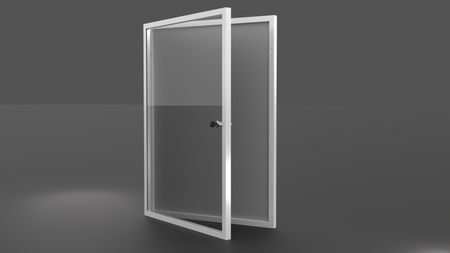 Aluminiowa Wewnętrzna Gablota Tablica Ogłoszeniowa - Kolor Biały - Konfigurator na wymiar