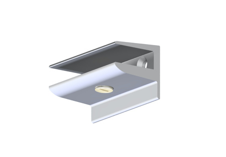 Aluminiowy Słupek na Biurko Ladę do Mocowania plexi/szkła - Środkowy Aluminium - Konfigurator na wymiar