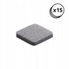 Kwadratowy filc meblowy samoprzylepny 25x25 mm szary (15 sztuk)