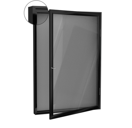 Aluminiowa Zewnętrzna Gablota MENU Tablica Ogłoszeniowa - Kolor Czarny mat - Konfigurator na wymiar