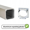 4 x Aluminiowa noga meblowa do stołu regulowana FEST 60x60 mm - alu