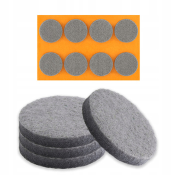 Okrągły filc meblowy samoprzylepny FI 34 mm szary (8 sztuk)