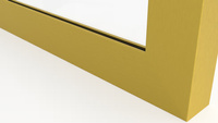Ramka aluminiowa F5 Złoty mat szczotkowany z zawiasem ukrytym - Konfigurator na wymiar