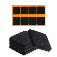 Kwadratowy filc meblowy samoprzylepny 34x34 mm czarny (8 sztuk)