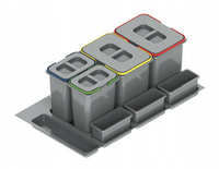 Pojemnik na odpady Rejs Praktiko 90 2x15l+2x7l