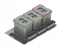 Pojemnik na odpady Rejs Praktiko 90 3x15l