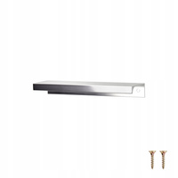 Krawędziowy uchwyt meblowy FEST FE-6 krawędzie proste - elektropoler + wkręty