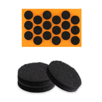 Okrągły filc meblowy samoprzylepny FI 22 mm czarny (18 sztuk)