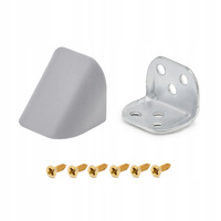 Złącze meblowe maxi szare z zaślepką + wkręty