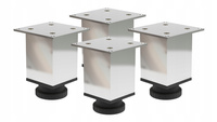 4 x Aluminiowa nóżka stopka meblowa regulowana z płytką FEST 60x60 mm - Elektropoler