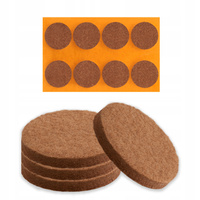 Okrągły filc meblowy samoprzylepny FI 34 mm brązowy (8 sztuk)