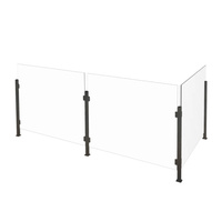 Zestaw aluminiowych słupków do mocowania plexi/szkła czarny - Konfigurator na wymiar