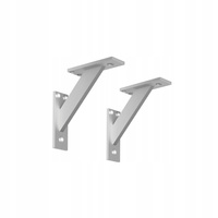 Aluminiowy wspornik półki FEST 3-elementowy 120 mm - Alu