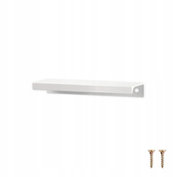 Krawędziowy uchwyt meblowy FEST FE-6 krawędzie proste - biały połysk + wkręty